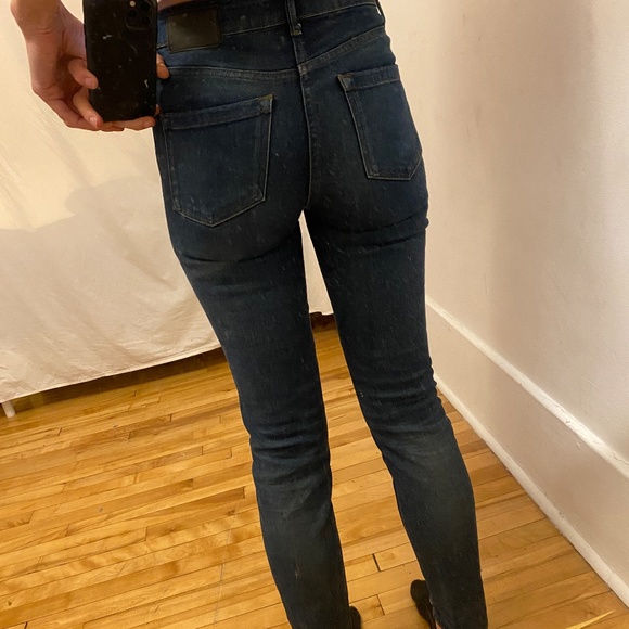 Frank & oak skinny jeans, dark blue, mid-rise - Picture 3 of 4